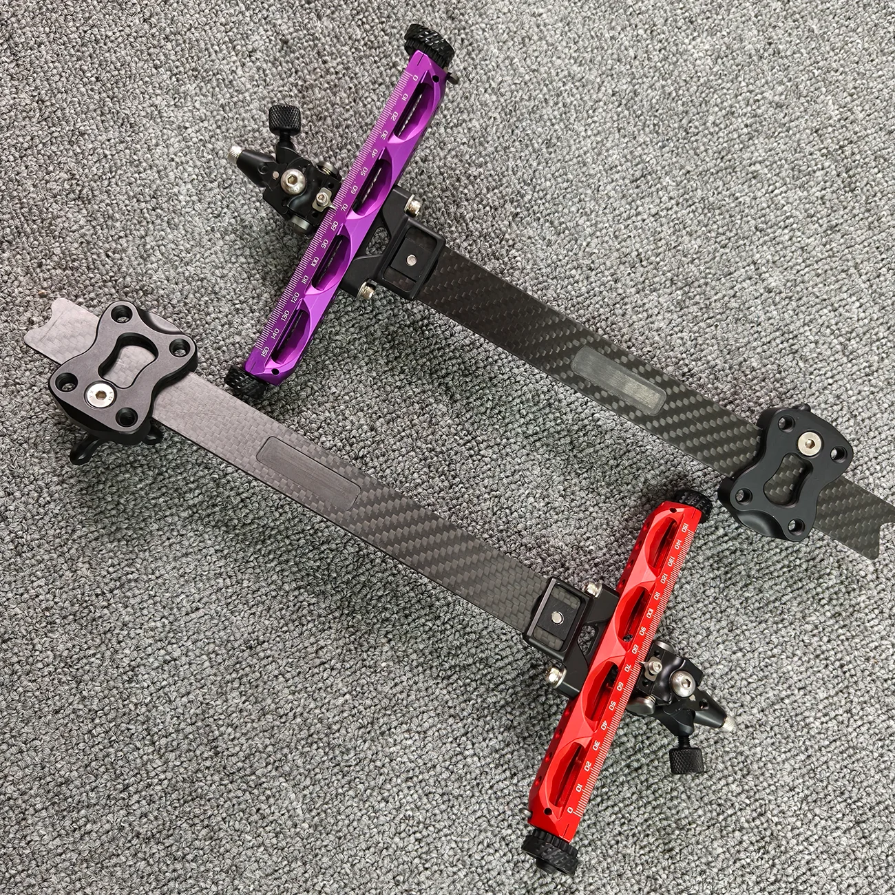 1pcs Archery Recurve Bow Sight 9 inch Carbon Fiber Extension Bar, Professional Competition Target Sight with Micro