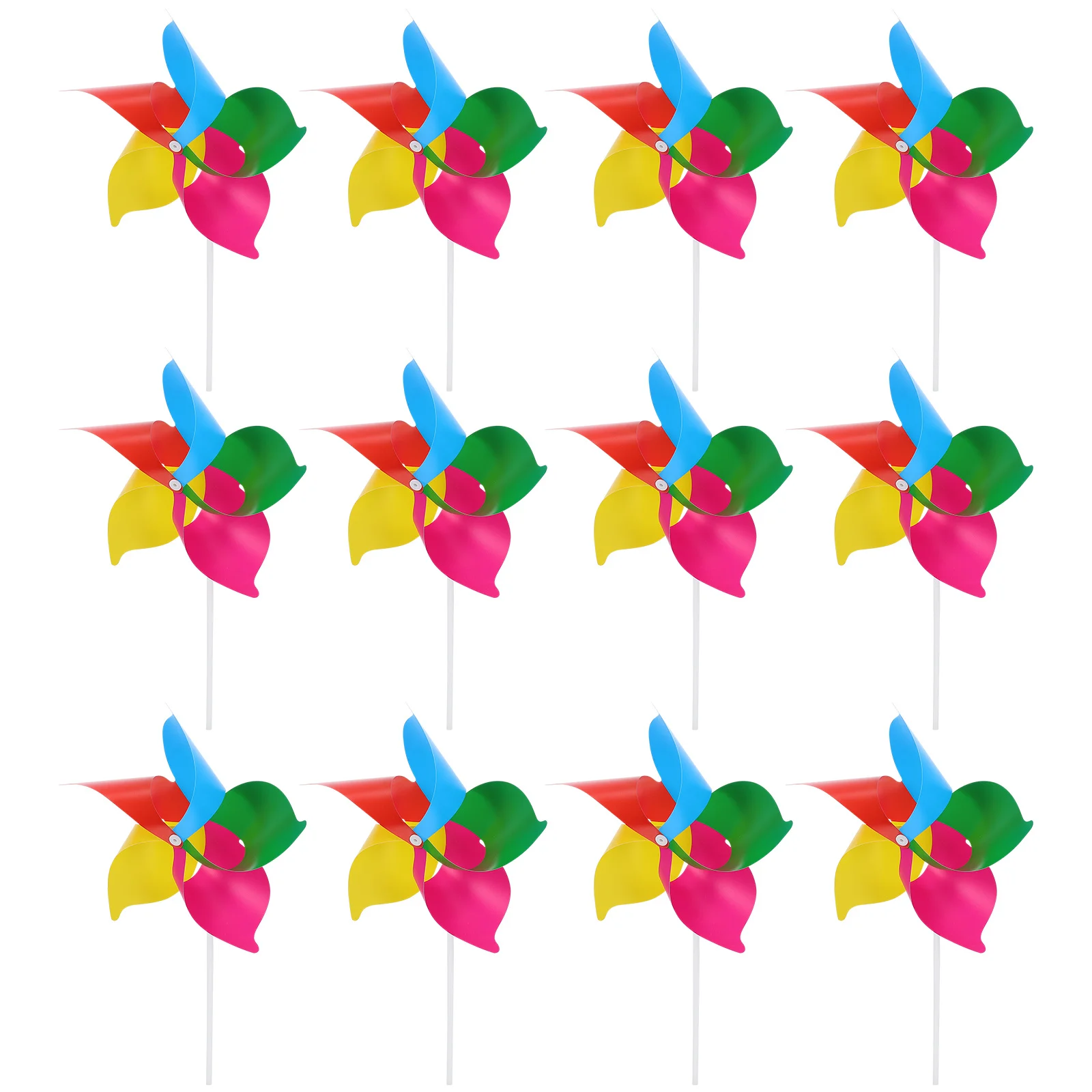 25 uds. Molino de viento de plástico colorido, molinetes de fiesta, Mini decoración giratoria, juguete al aire libre para niños, molinos de viento para niños