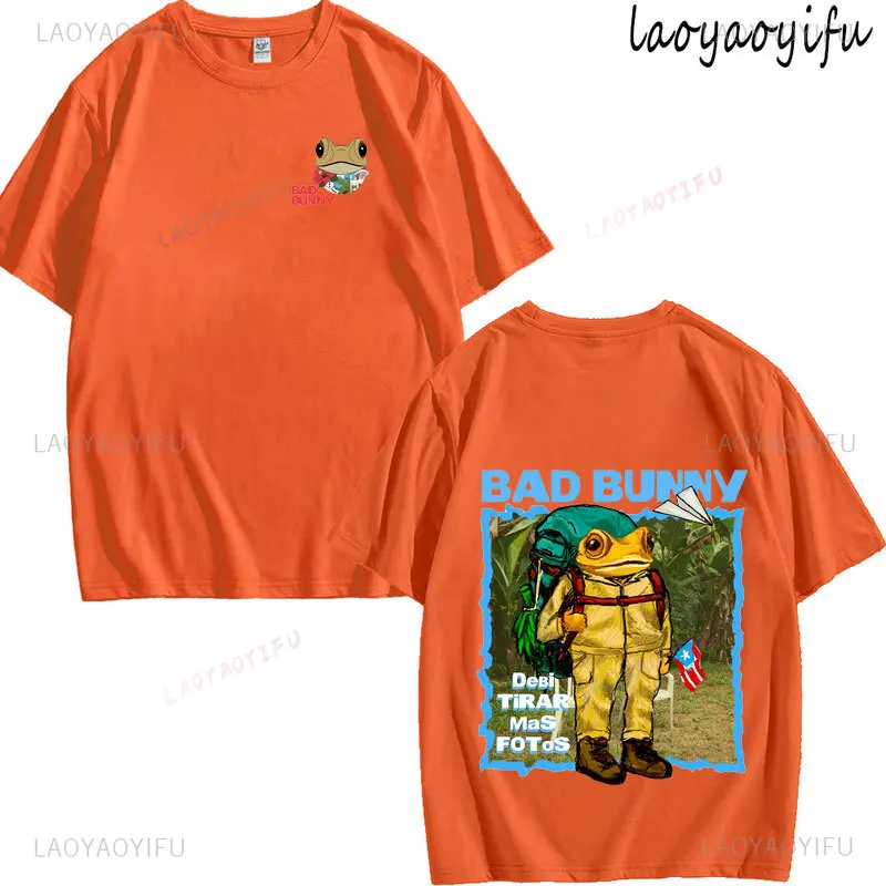 باد الأرنب موضوع الرجال النساء 100% القطن تي شيرت مطبوع فضفاض س الرقبة الشارع موضة بلايز عادية تنفس قصيرة الأكمام المحملة #2