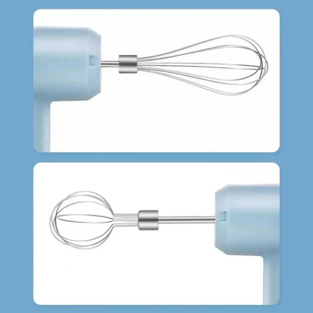 USB Rechargeable Detachable 3 Speeds Modes Cream Mixing Whipping Cake Baking Essentials Handheld Egg Beater Electric Mixer 20W