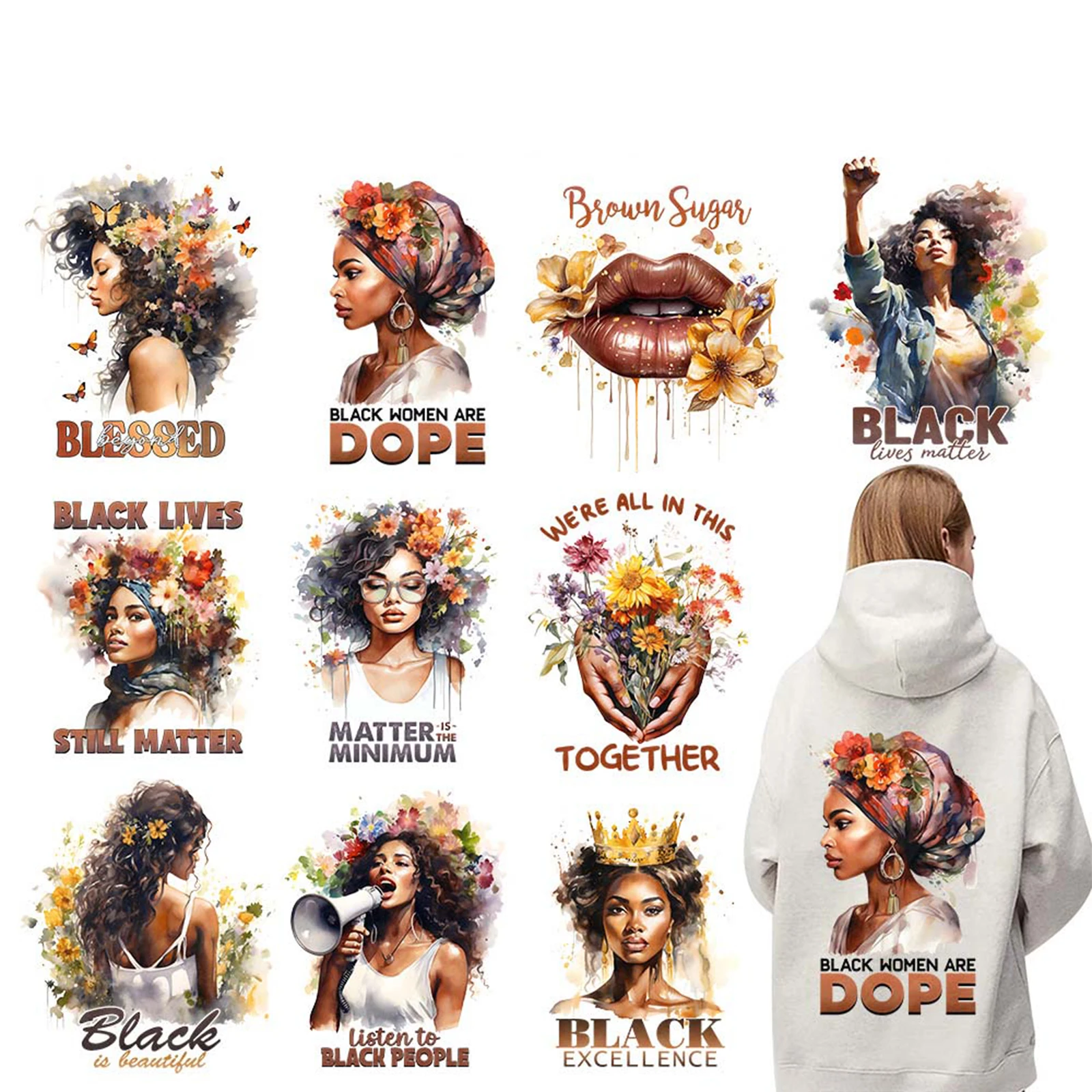 50 قطعة من ملصقات الفينيل لنقل الحرارة للفتيات لتي شيرت حديد على ملصقات الفينيل #2