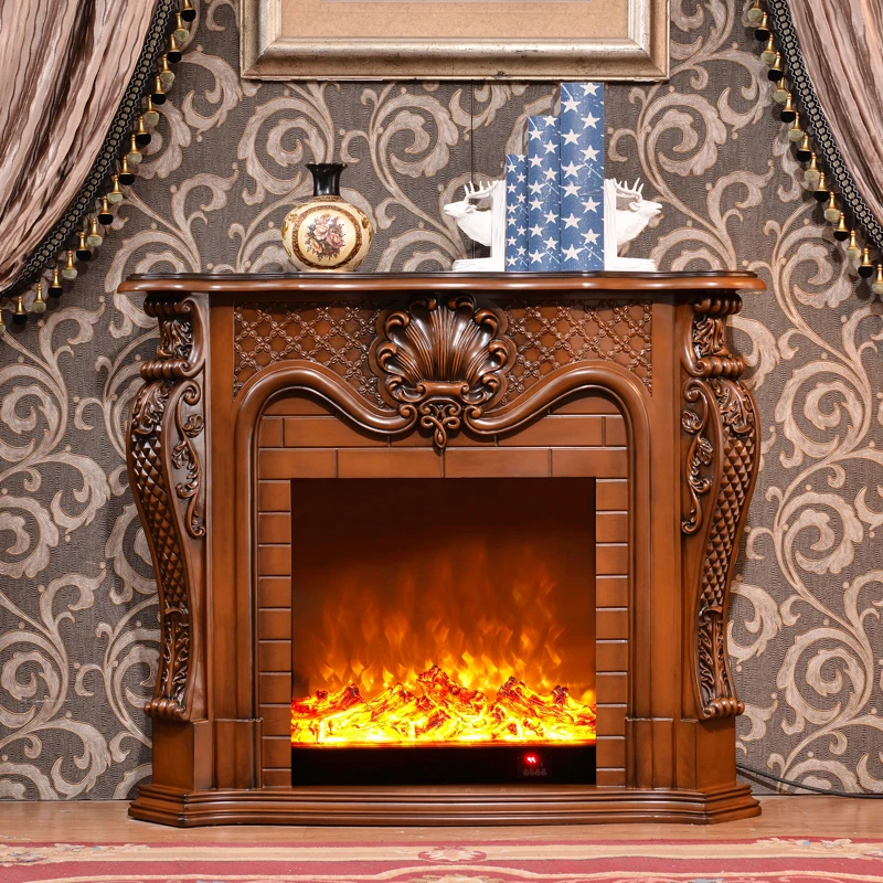 Simulation Flame Electronic Fireplace European Classical Decoration Commercial Cafe Home Living Room 1.2m 47.24 Inch