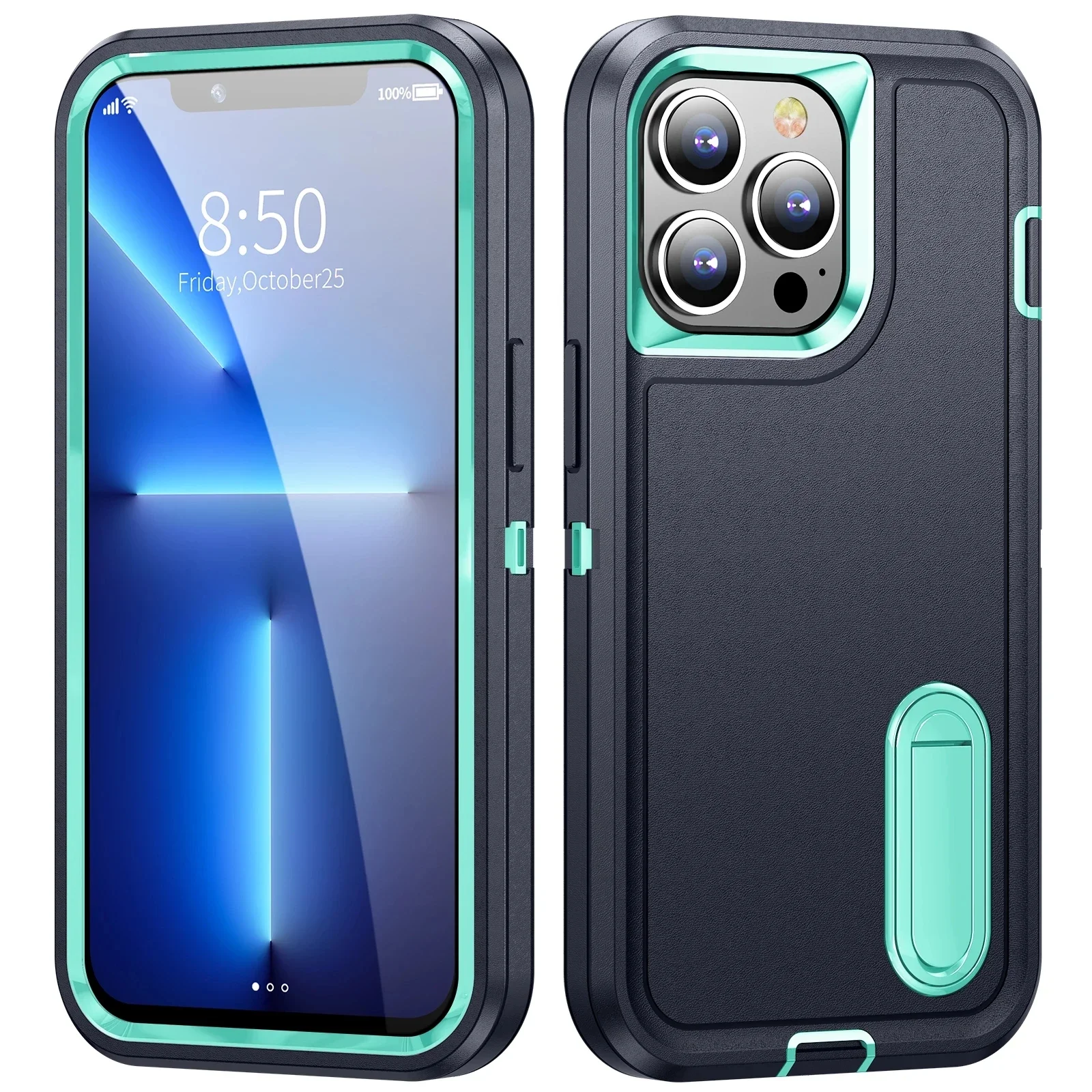 Heavy Armor Otter Shockproof Box Case for IPhone 16 Pro Max 15 14 13 12 11 XSMAX XS XR SE 6 7 8 Plus Bracket Back Stand Cover