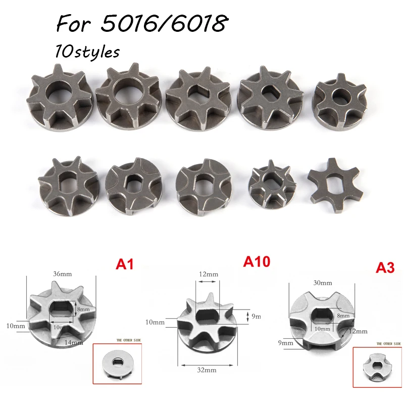 1pc Gear Sprockets Drive Replace Sprocket For 5016/6018 Gear Asterisk Electric Chain Saw 7/6/3 Tooth Industrial Chainsaw Chain