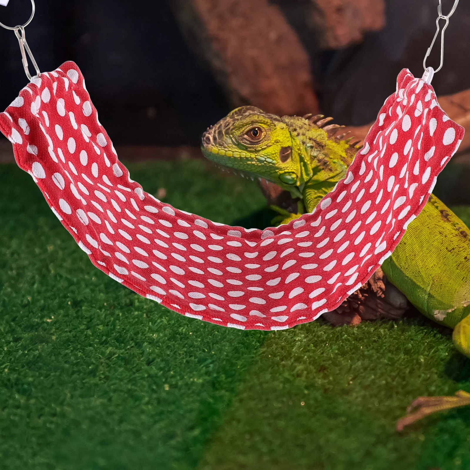 الحيوانات الأليفة سحلية أرجوحة لخزان الزواحف لينة تنفس سرير معلق للتنين الملتحي ليوبارد أبو بريص ثعبان تسلق سوينغ النوم #3