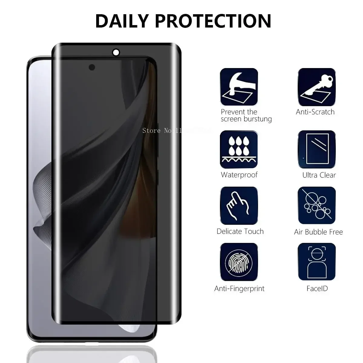 2PCS Privacy Screen Protector Tempered Glass for OnePlus 9 Pro 10 11 12 11R 12R  Tempered Glass ON OnePlus Ace 2 Pro