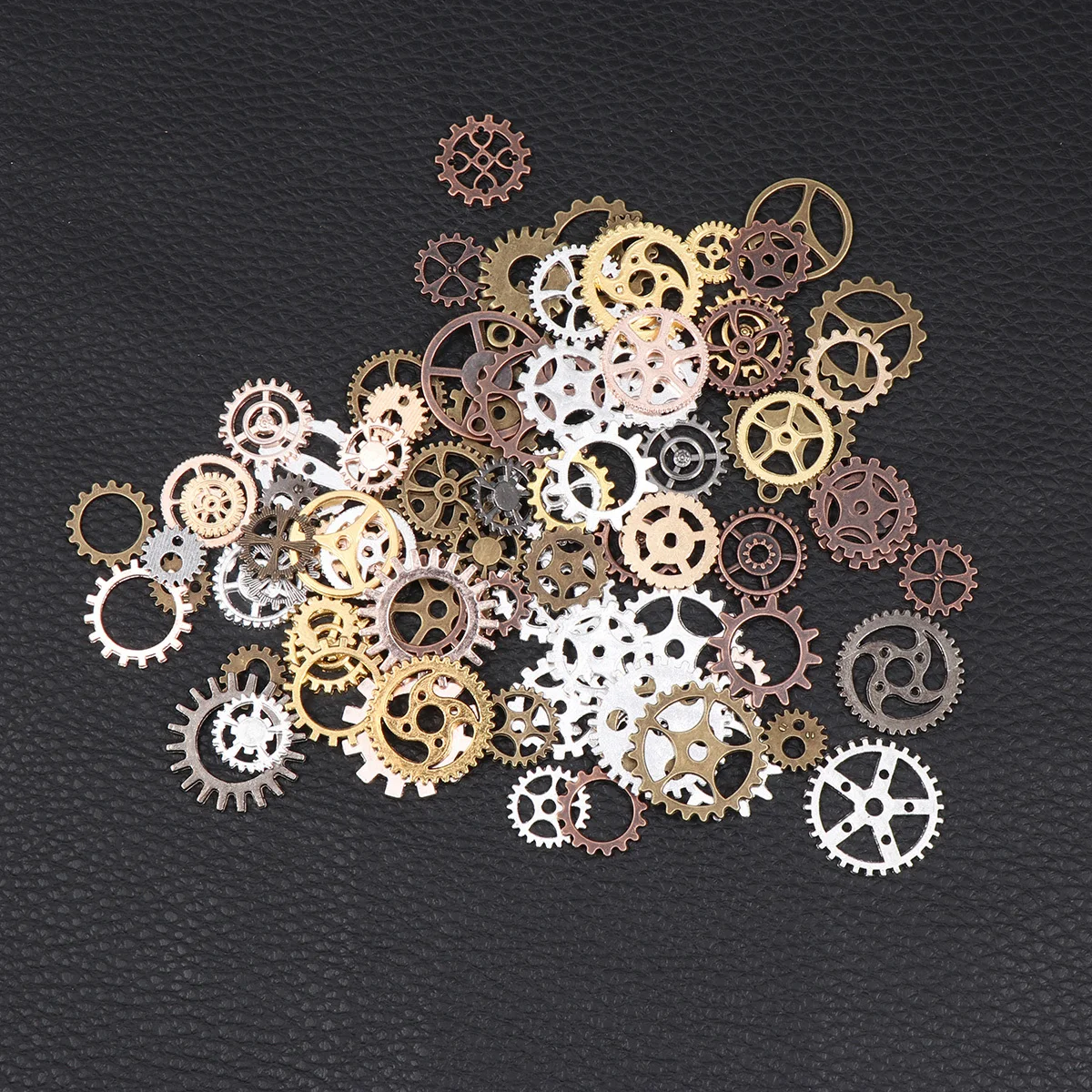 จี้เกียร์โลหะผสม 9 สี ผสมผสานสไตล์สตีมพังก์ สำหรับงาน DIY ทำเครื่องประดับ อุปกรณ์เสริมสำหรับสร้อยข้อมือ สร้อยคอ และจี้