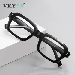 VICKY Simple Fashion Square Geometric Classic Myopia Hyperopia Can Be Customized Prescription Anti-blue Light Reading Glasses
