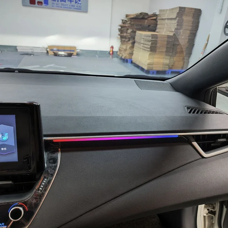 

Для Toyota Corolla 2020 2021 2022, панель центрального управления второй пилота, окружающий свет, красочный атмосферный свет, автомобильная наклейка, аксессуары