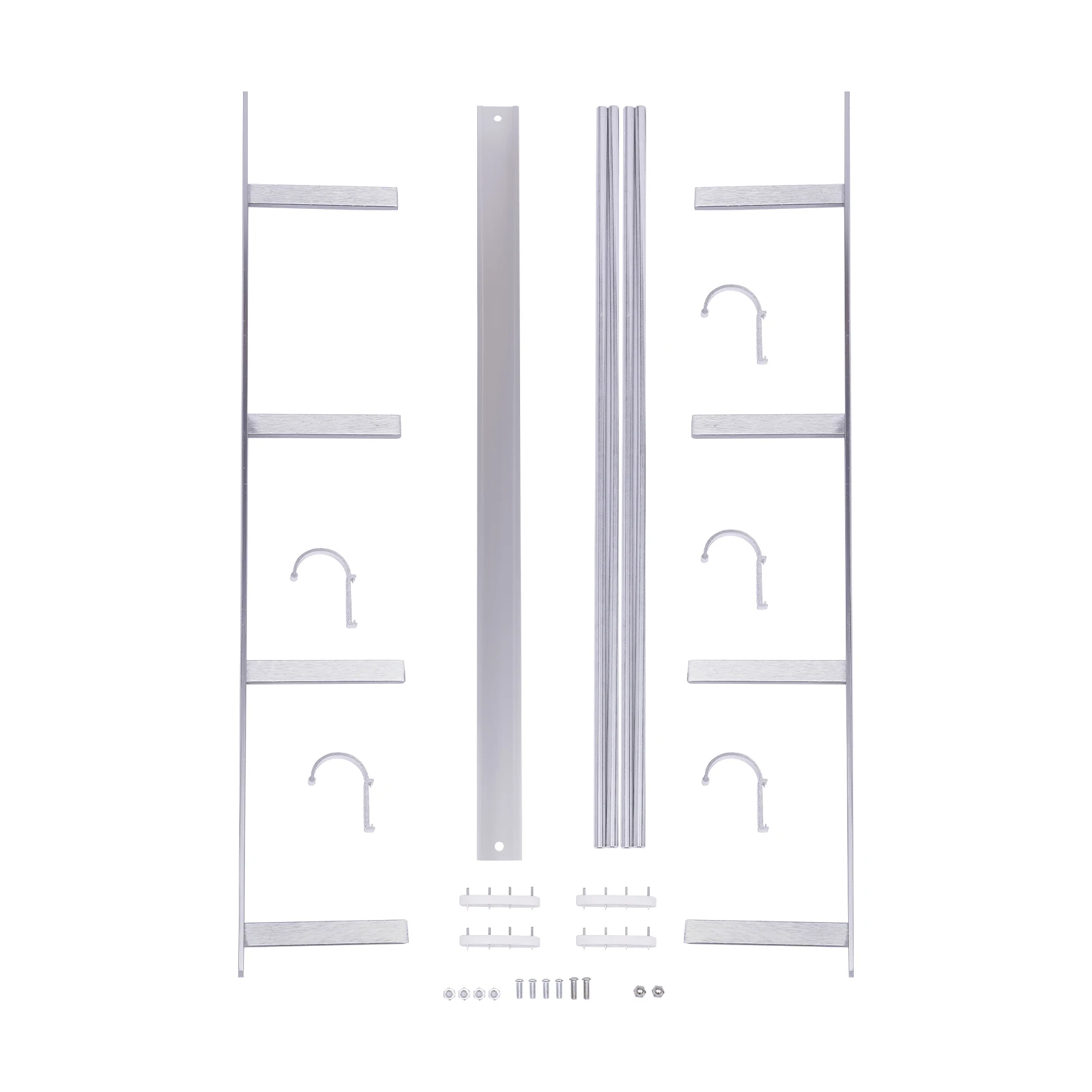 رف منظم للحرف اليدوية على الحائط مكون من 4 خطافات من سبائك الألومنيوم لتخزين بكرة خيط غزل الشريط وغرفة الحرف اليدوية