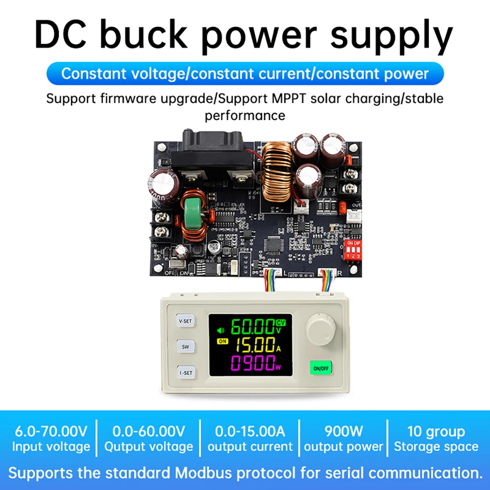 XY6015LV CNC Adjustable DC Voltage Regulator Adjustable Buck Power Supply Constant Voltage Constant Current 15A/900W Buck Module