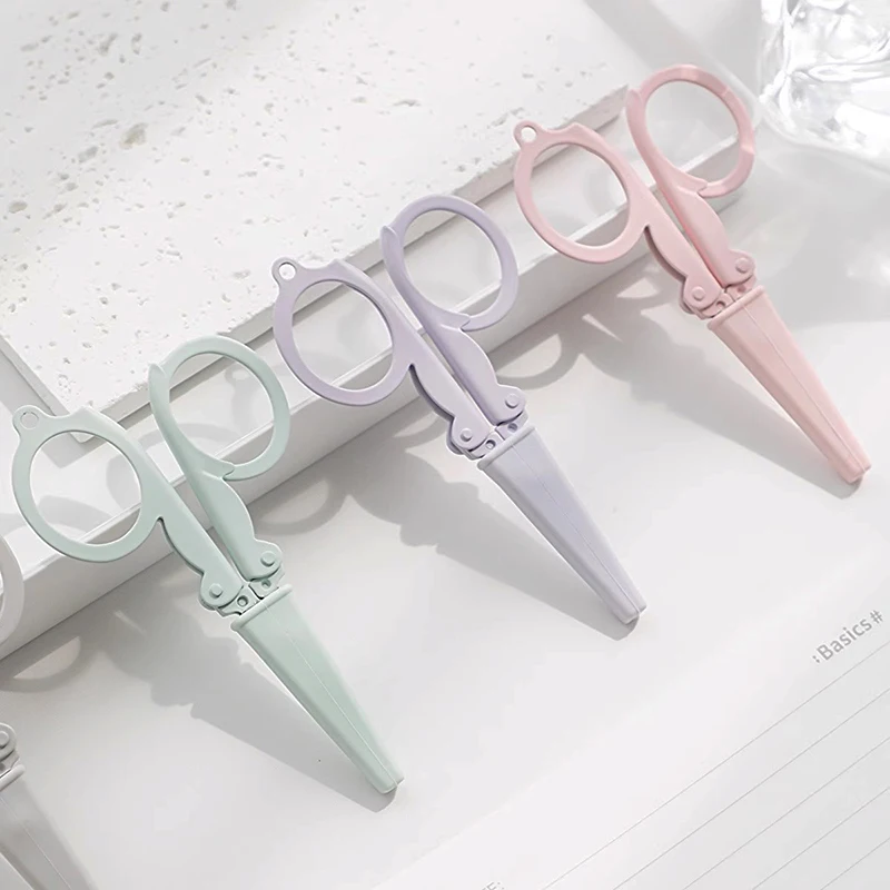 kawaii creative folding scissors portatil bonito kawaii morandi cortador de papel faca voce mesmo scrapbooking ferramentas artesanais material de escritorio 01