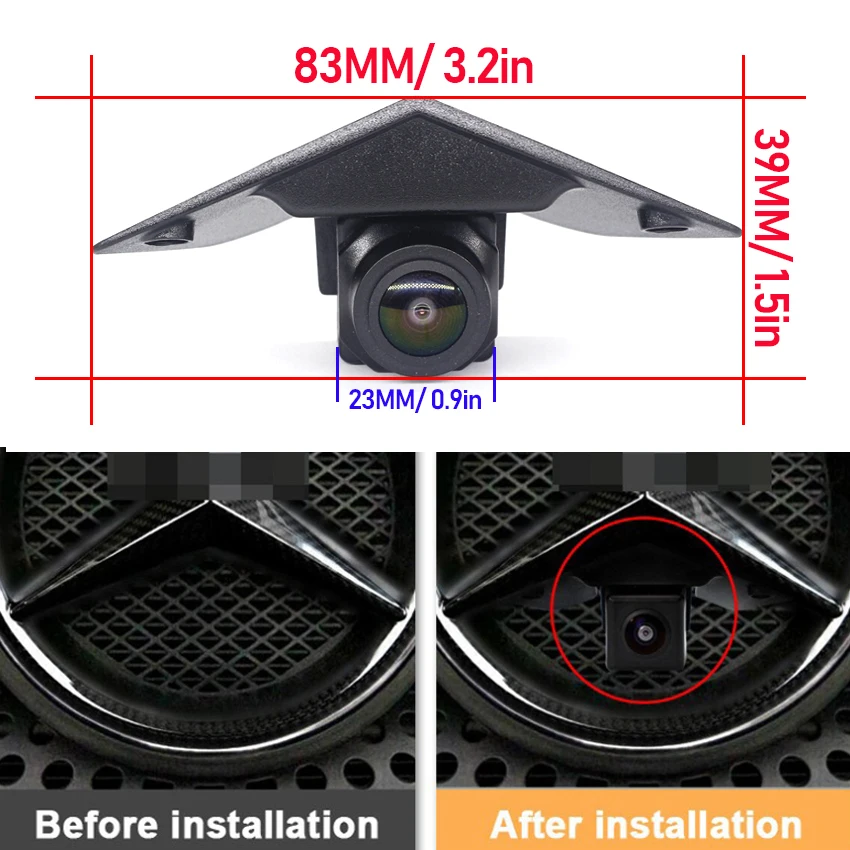 HD AHD 1080P Front View Logo Camera For Mercedes Benz A W176 177 B C E S G M CL CLA CLB CLS GL GLA GLB GLC GLE GLK SL SLK Class