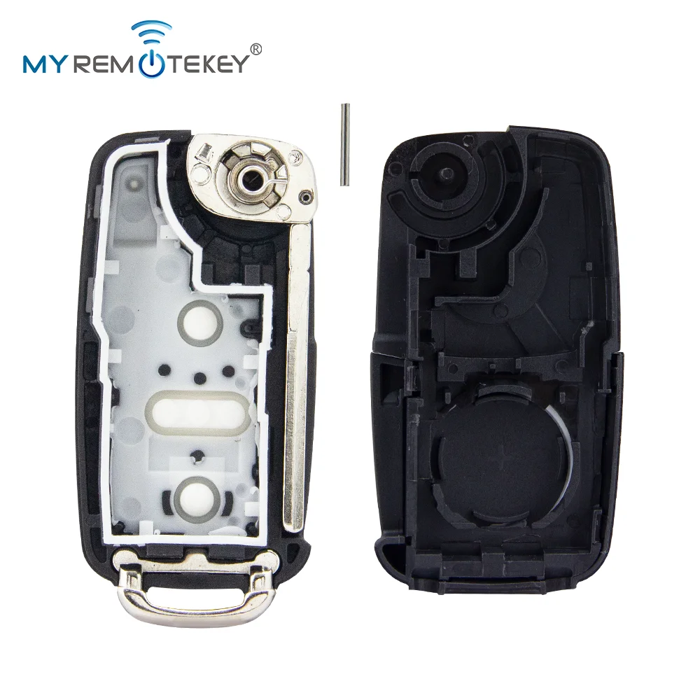 MYREMOTEKEY 5K0 837 202 AD Fernbedienungsgehäuse 2-Tasten HU66 Klinge mit Stiftloch für VW Golf Jetta Passat Tiguan Polo Beetle – Detail 8