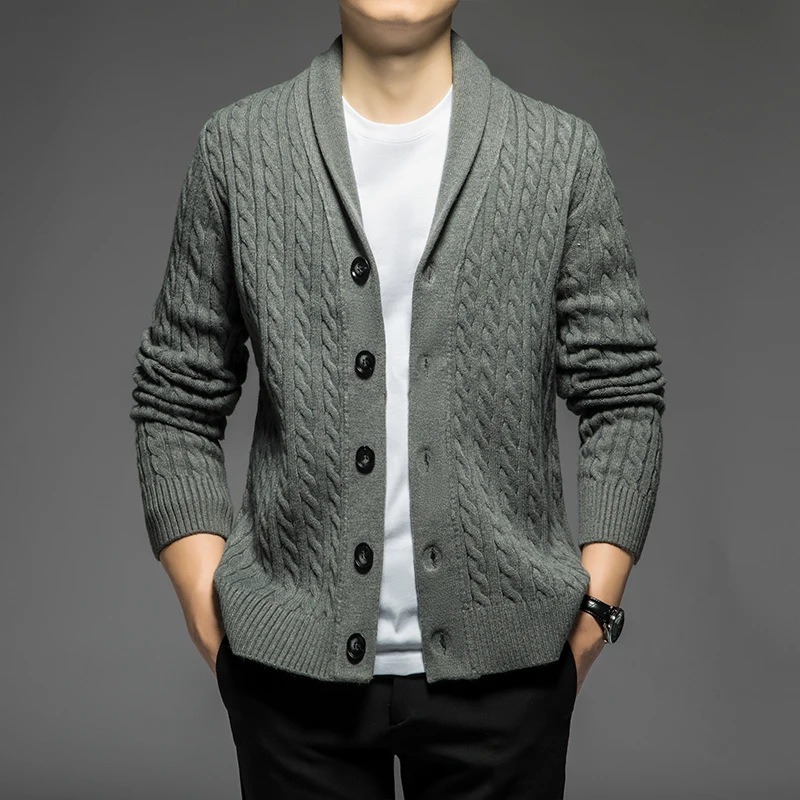 Plus Size 7xl Fashion Brand Sweater Man Cardigan Thick Slim Fit Jumpers Knitwear High Quality Korean Style Casual Mens Clothes