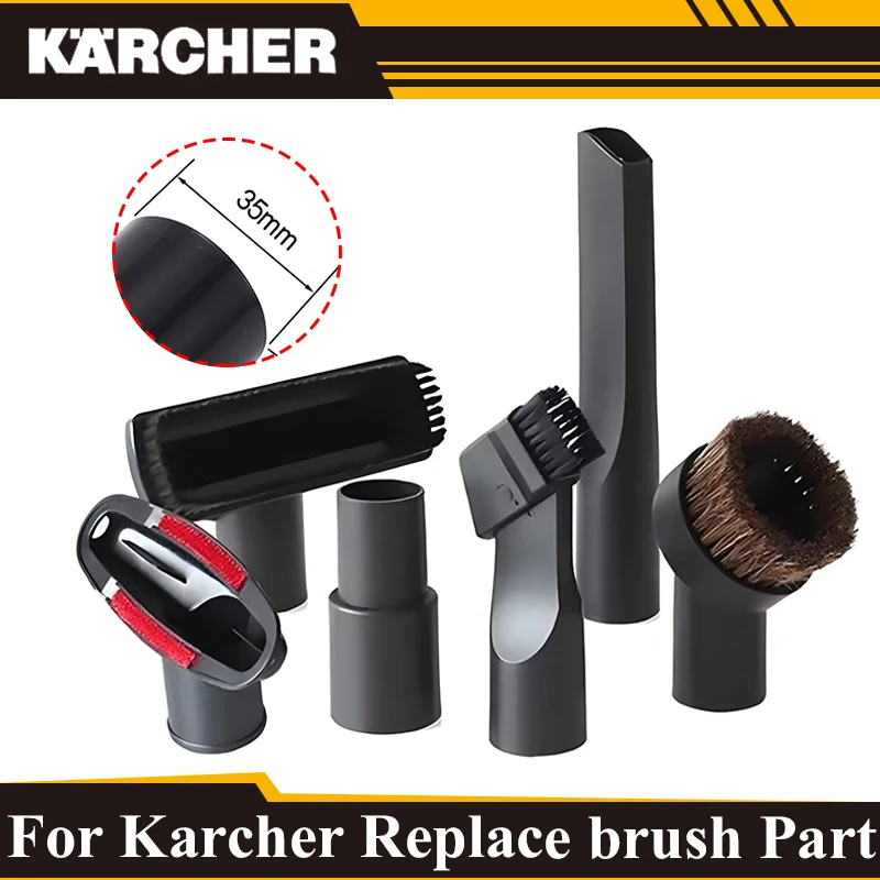 

6PCS For Karcher NT18/1 NT25/1 NT30/1 NT38/1 WD1 WD2 WD3 WD4 WD5 MV3 MV5 DS550 Nozzle Clean Tool Brush Vacuum Cleaner parts