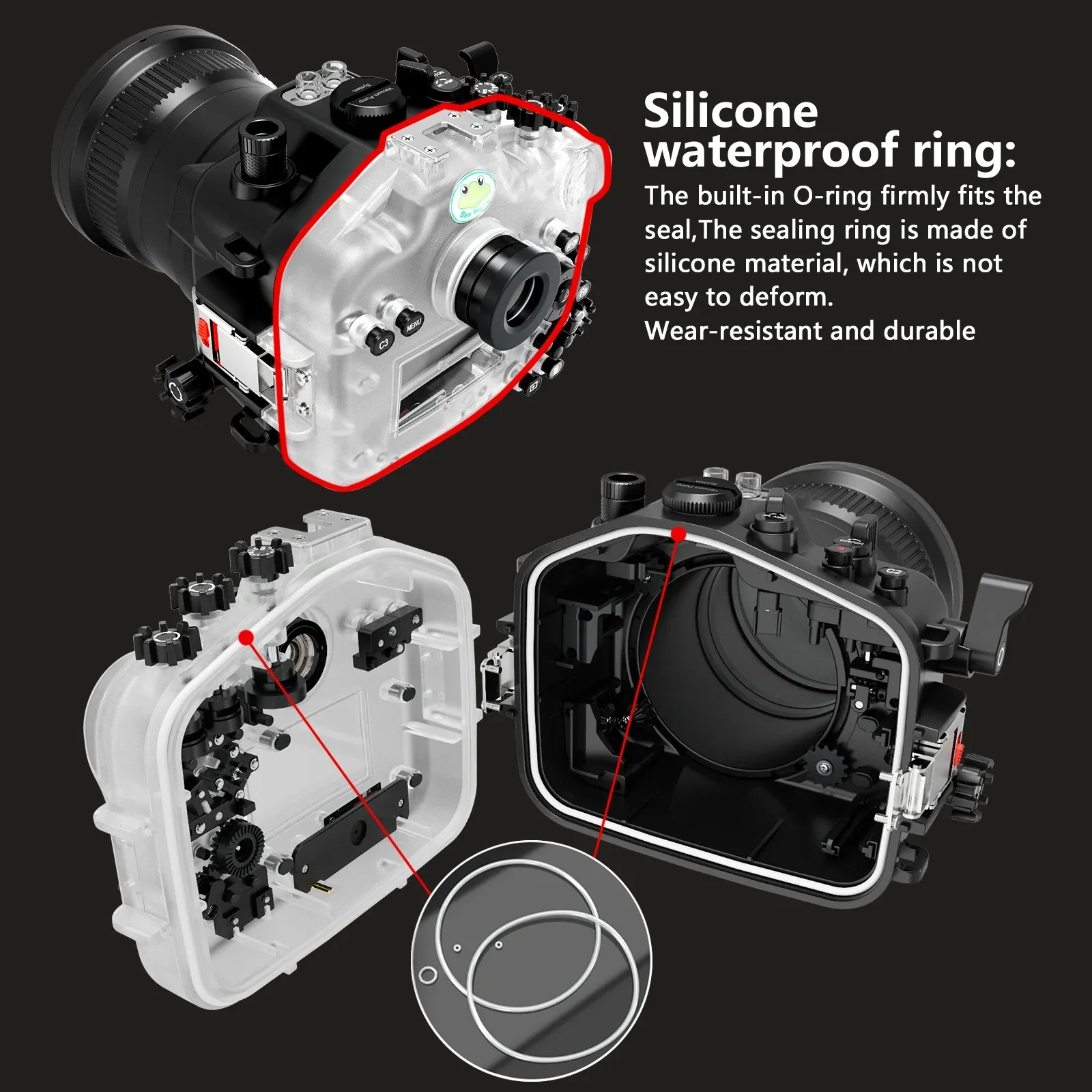Seafrogs Waterproof Camera Case With 6