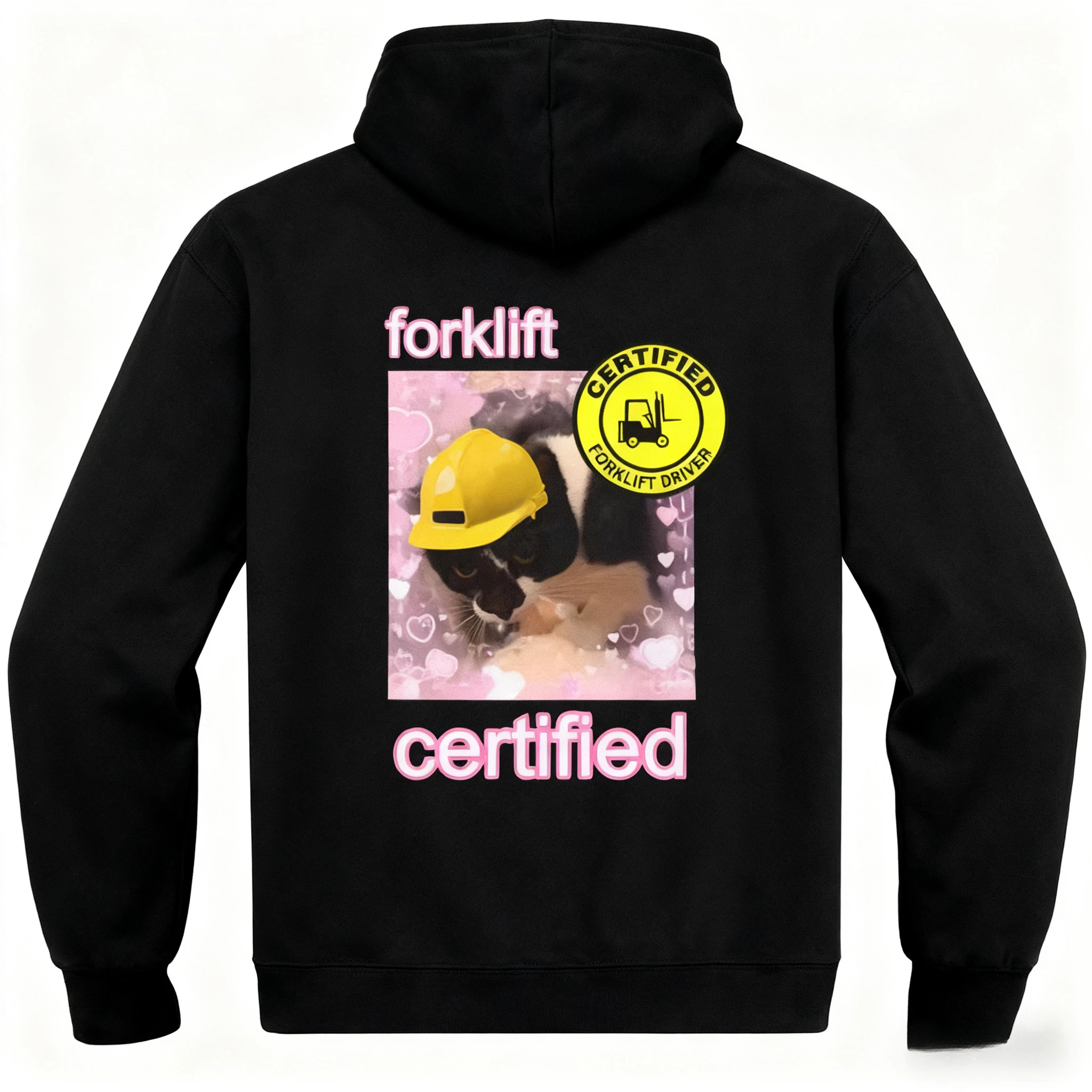 

Fun Cat Graphic Printing Autumn and Winter Men's and Women's Hoodies Casual Loose Outdoor Street Sports Training Brand Fashion