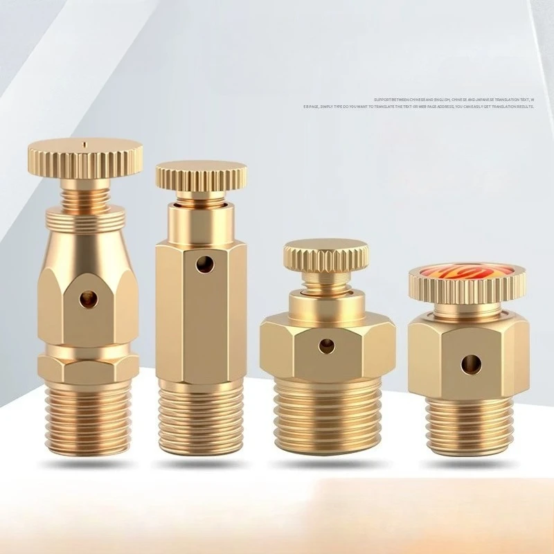 Brass Vent Valve, 4 Fen Cold Air Vent Manual Old-style Radiator Accessories, Fan Coil Exhaust Valve