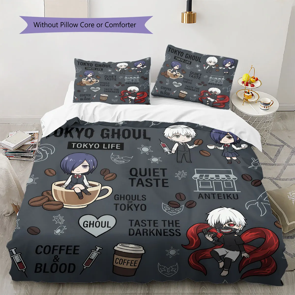 Tokyo Ghoul Soft Duvet Cover Child's Bedding Set,Extra Large Size Halloween Gifts Various Sizes Available -HE248