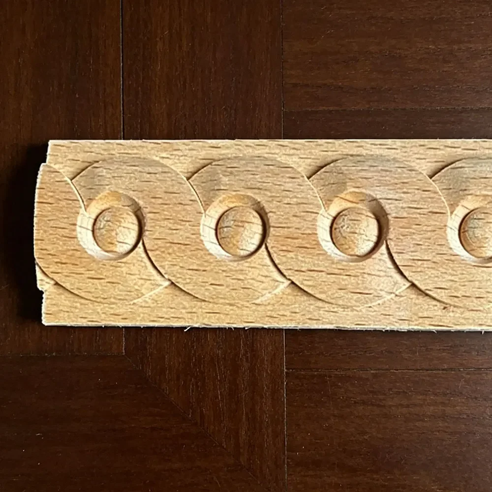 10PCS 3cm Wooden Solid Wood Lines Furniture Stickers Edge Box Carved Ornaments Vintage Home Decor Craft Miniaturas Figurine