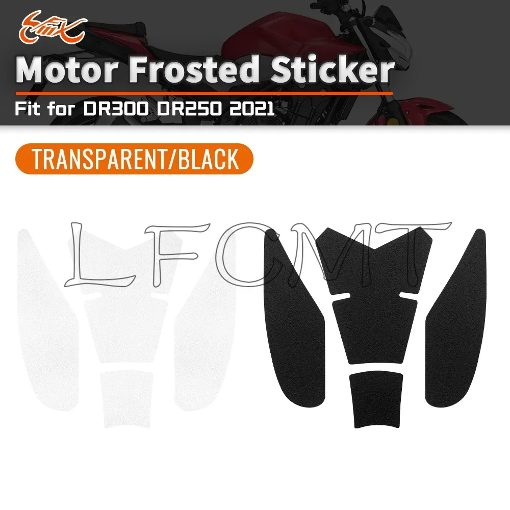 

Motorcycle Frosted Tankpad Anti-Slip Tank Pad Protector Sticker Fit for Haojue DR300 DR250 2021-UP Side Tank Pad Traction Pad