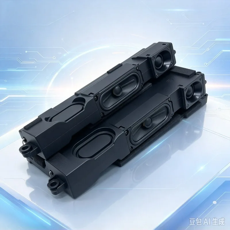 2-Way Passive Speaker Pair with Dual Bass Diaphragm for Surround DIY Desktop Audio System