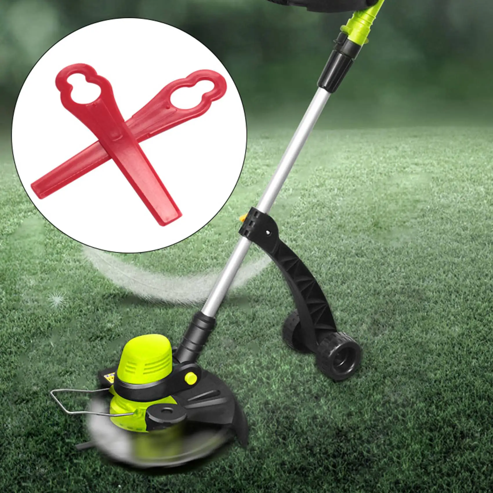 Happy Too.100Pcs Swing Plastic Blade Pendants For DKGT06 20V Lithium 1500Mah Cordless Grass Trimmer Garden Timmer A