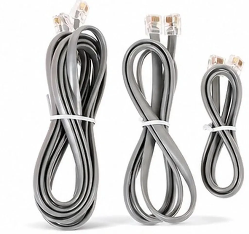 3Pcs Landline Phones Cords Extension Cord For Hotel Management Telephone Cable Slim Exquisite Design Tensile Strong