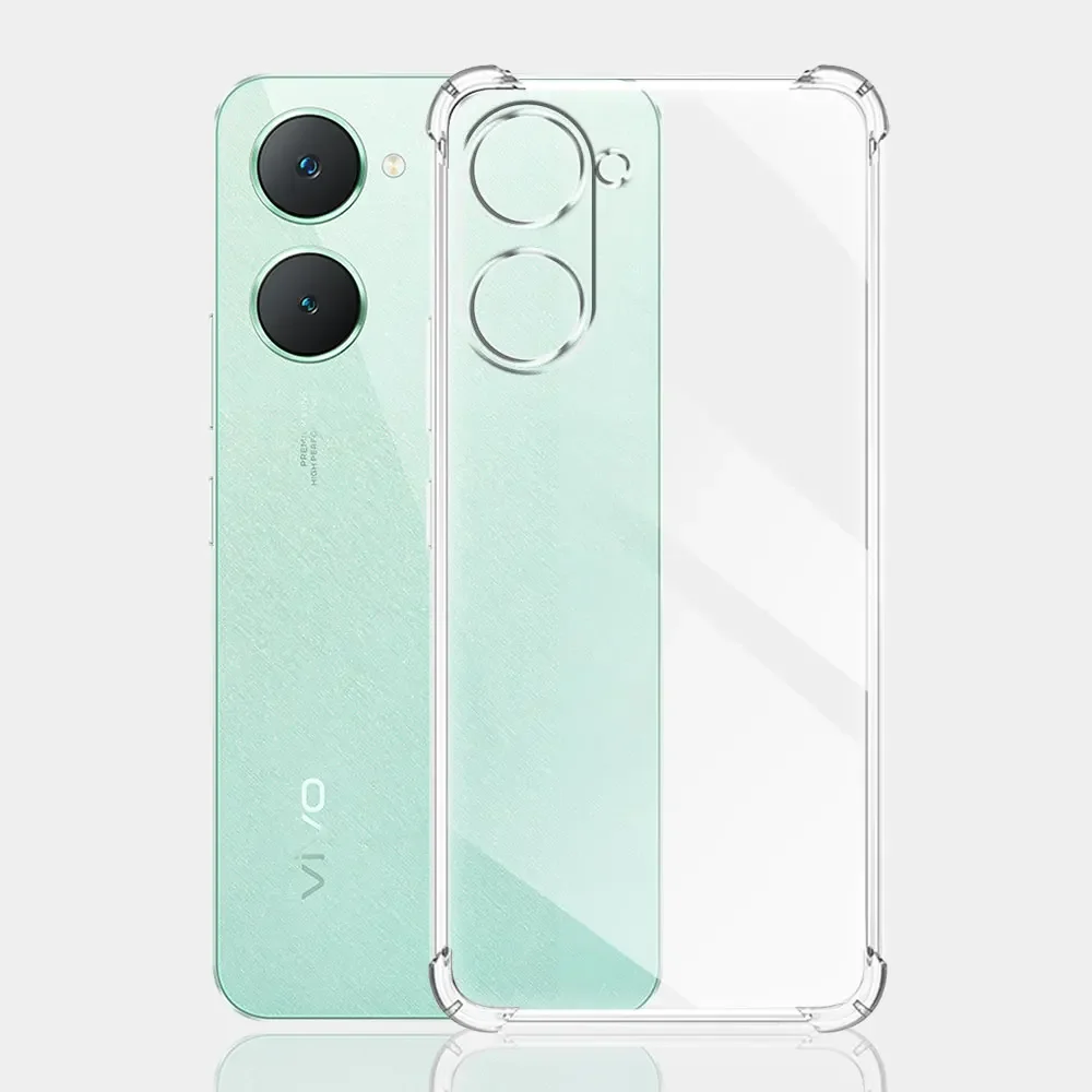 Shockproof Clear Case For Vivo Y03 4G V2332 2024 Soft Silicone Phone Case For Vivo Y18 Y18e V2350 Cover for VivoY03 Y 18 Funda