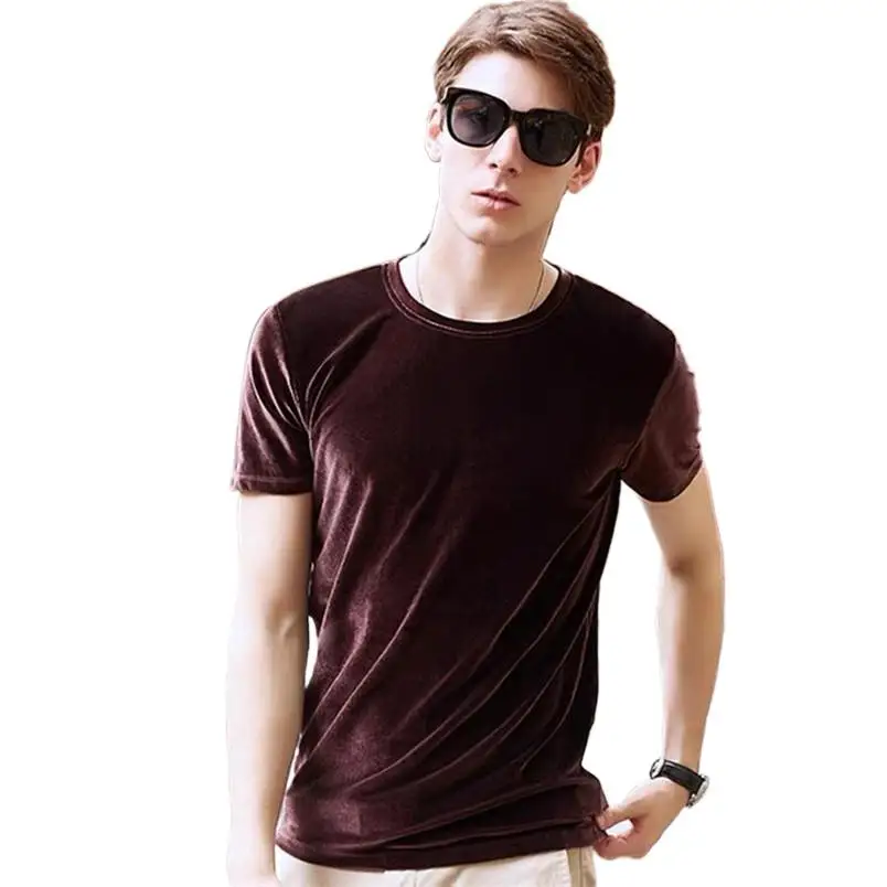 

2024 Spring Fashion Men T-shirt Summer Soft Slim Fit T-shirt Velvet Stylish O-Neck Fitness Tee Shirt Homme Large Size M-8XL