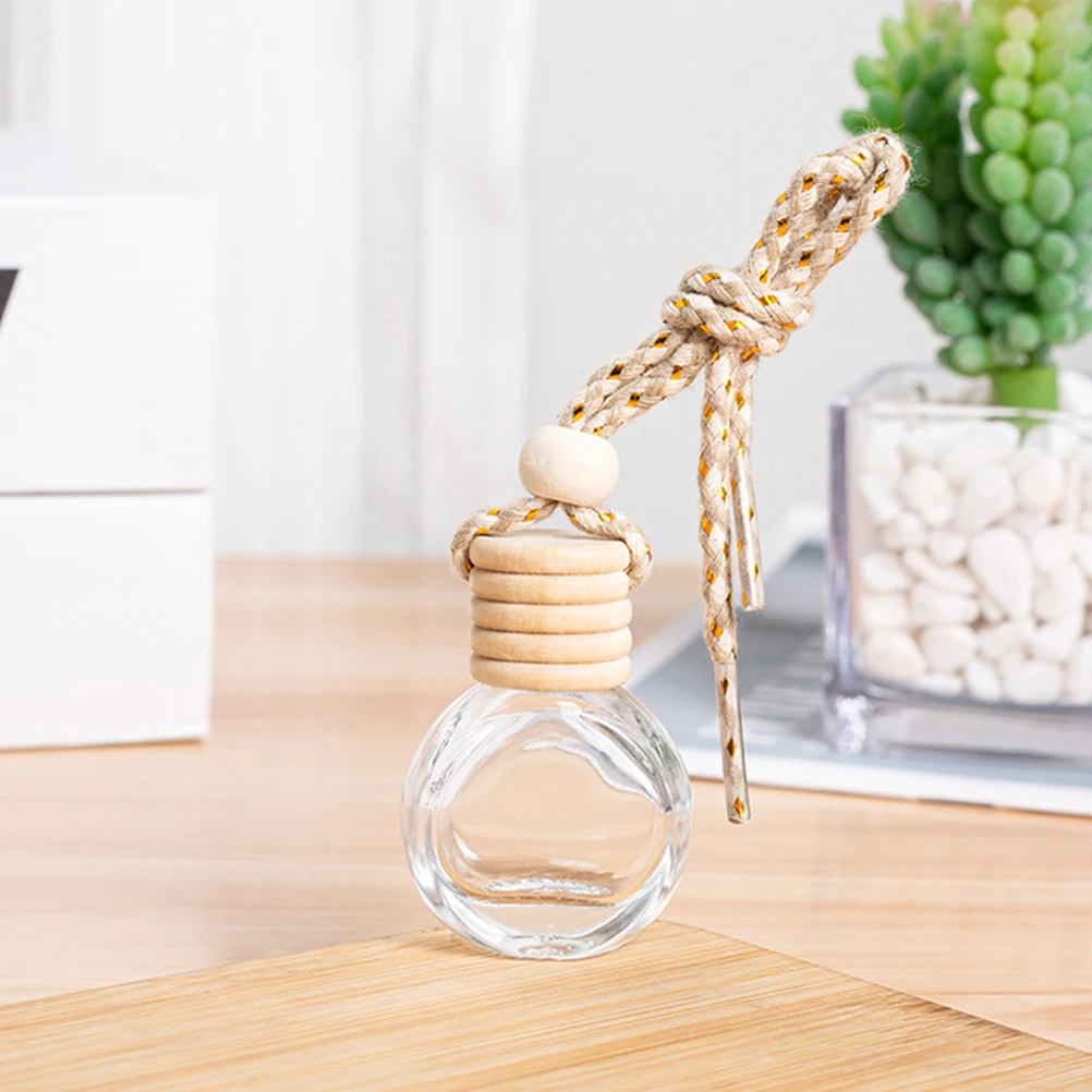 

10 Pcs Car Perfume Bottle Refillable Essential Oil Diffusers Hanging Air Freshener Empty Storage Vials Mini Clear Color Volatile