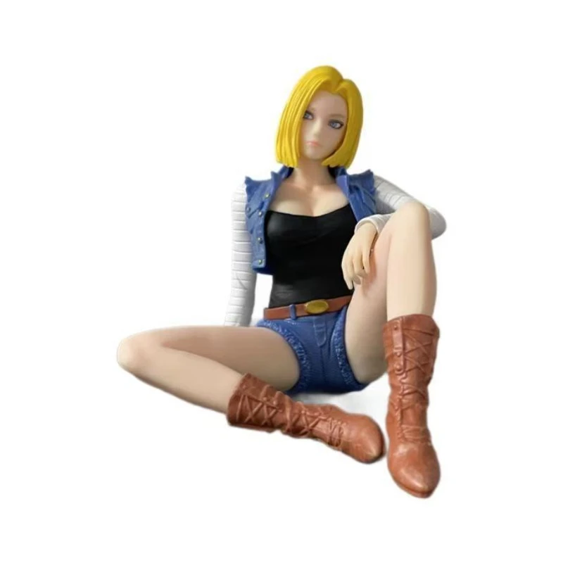 

Sexy and charming female doll Artificial human No.18 sitting cowboy Anime around animation figure gift toy bookshelf chassis