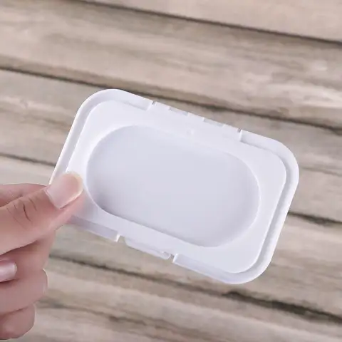 플라스틱 직사각형 아기 물티슈 뚜껑, 스냅 스트랩 플립 캡, 재사용 가능한 교체 티슈 커버, 유용한 방진 상자 뚜껑, 1 개, 5 개, 10 개