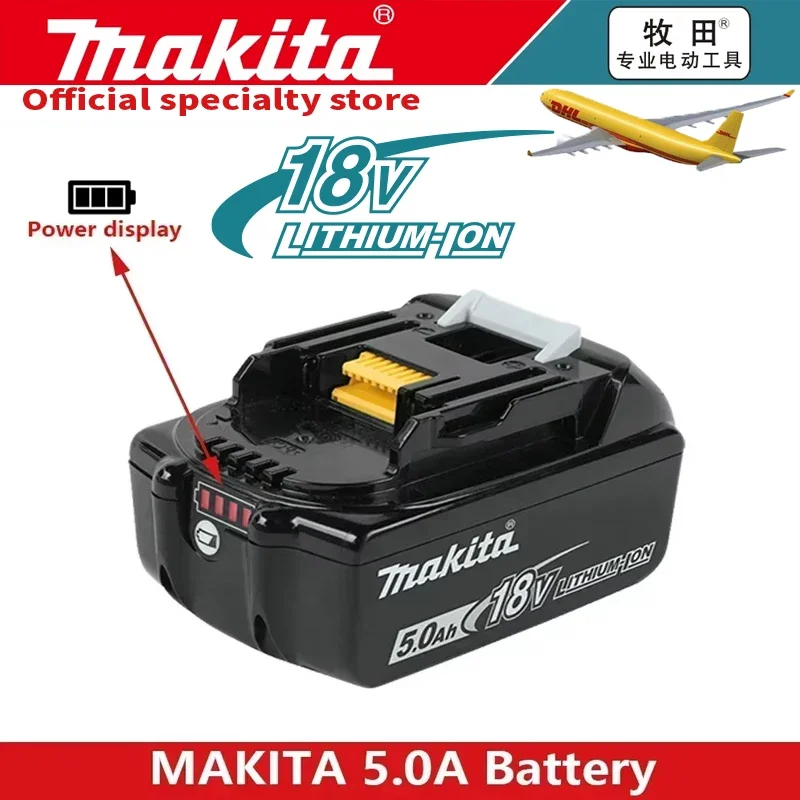 Makita Originele 18V Batterij 6Ah Oplaadbare Accu voor Elektrische Gereedschappen 18V Makita met LED Li-ion Vervangende Batterij LXT BL1860B BL1860 BL1850