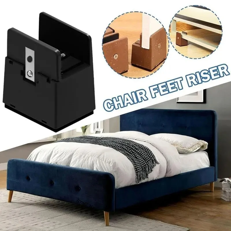 

Chair Feet Risers With Screw Clamp Adjustable Height Heavy Duty Sofa Tables Bed Furniture Risers