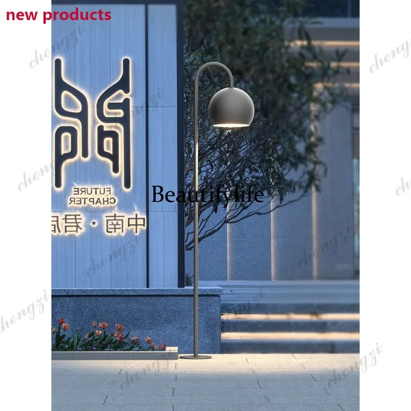 D1089 Solar outdoor sales department courtyard villa high pole light modern simple community park landscape light