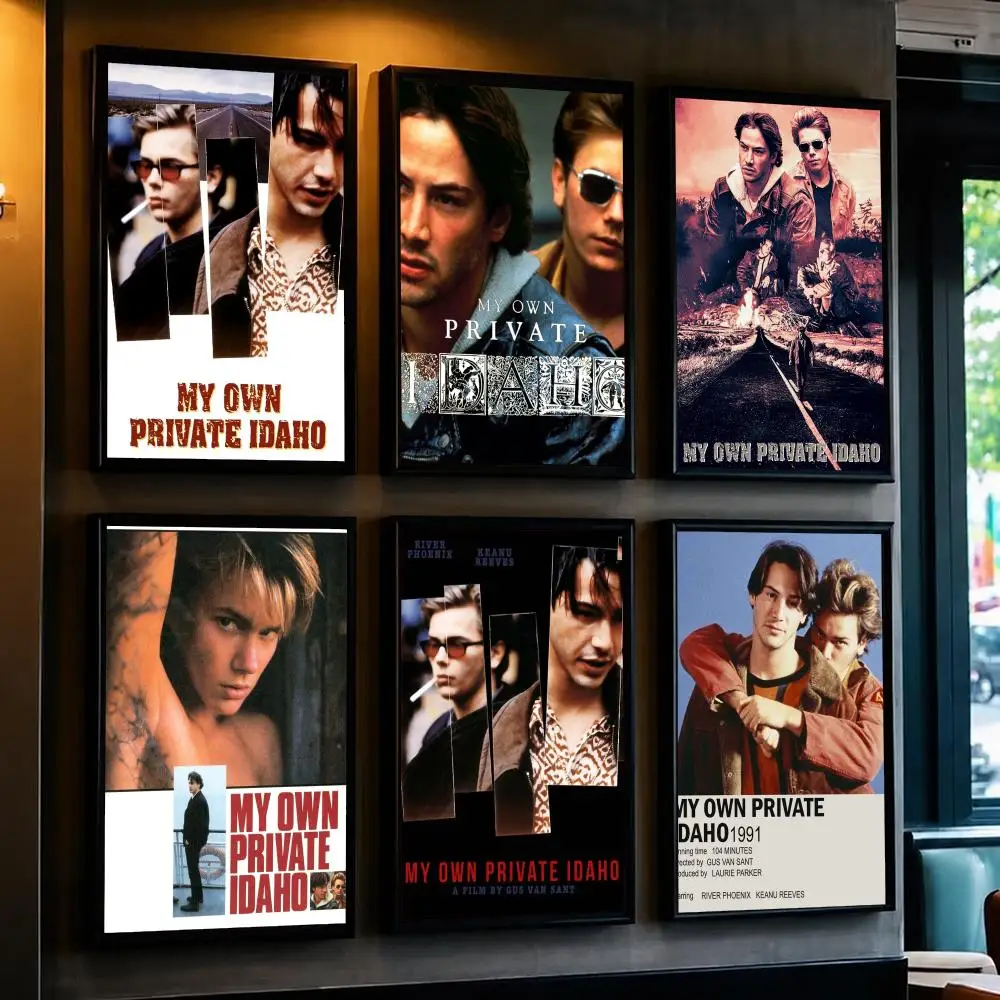 classic movie M-My Own Private Idaho-O Poster Decorative Wall Art Sticker for Cafe Office Bedroom and Living Room