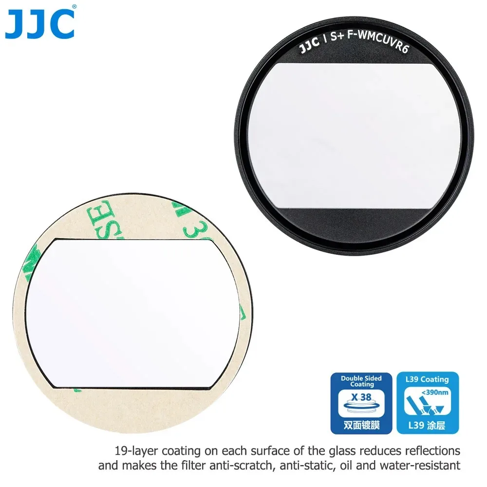JJC 1.9 ملم فلتر الأشعة فوق البنفسجية فائق النحافة متعدد المغلفة لكاميرا Sony RX100 V RX100 VI RX100 VII وكاميرا Canon G7X Mark II G7X Mark III