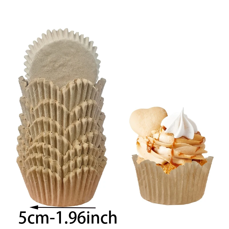 150Pcs Natural Color Flower-Shaped Cups, Oil-Resistant Baking Cups, Suitable for Bakeries, Ovens, and Muffin Pans, Easy to Clean - Perfect for Baking Enthusiasts view 3