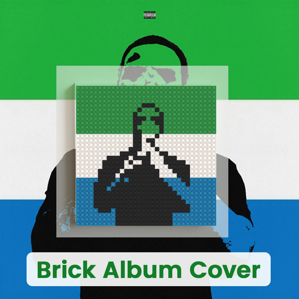 

Akemen Mosaic Pixel Brick Art DIY Poster Creative Gift Home Wall Decor Painting Music Gift Hip Hop Rap Music Album Cover