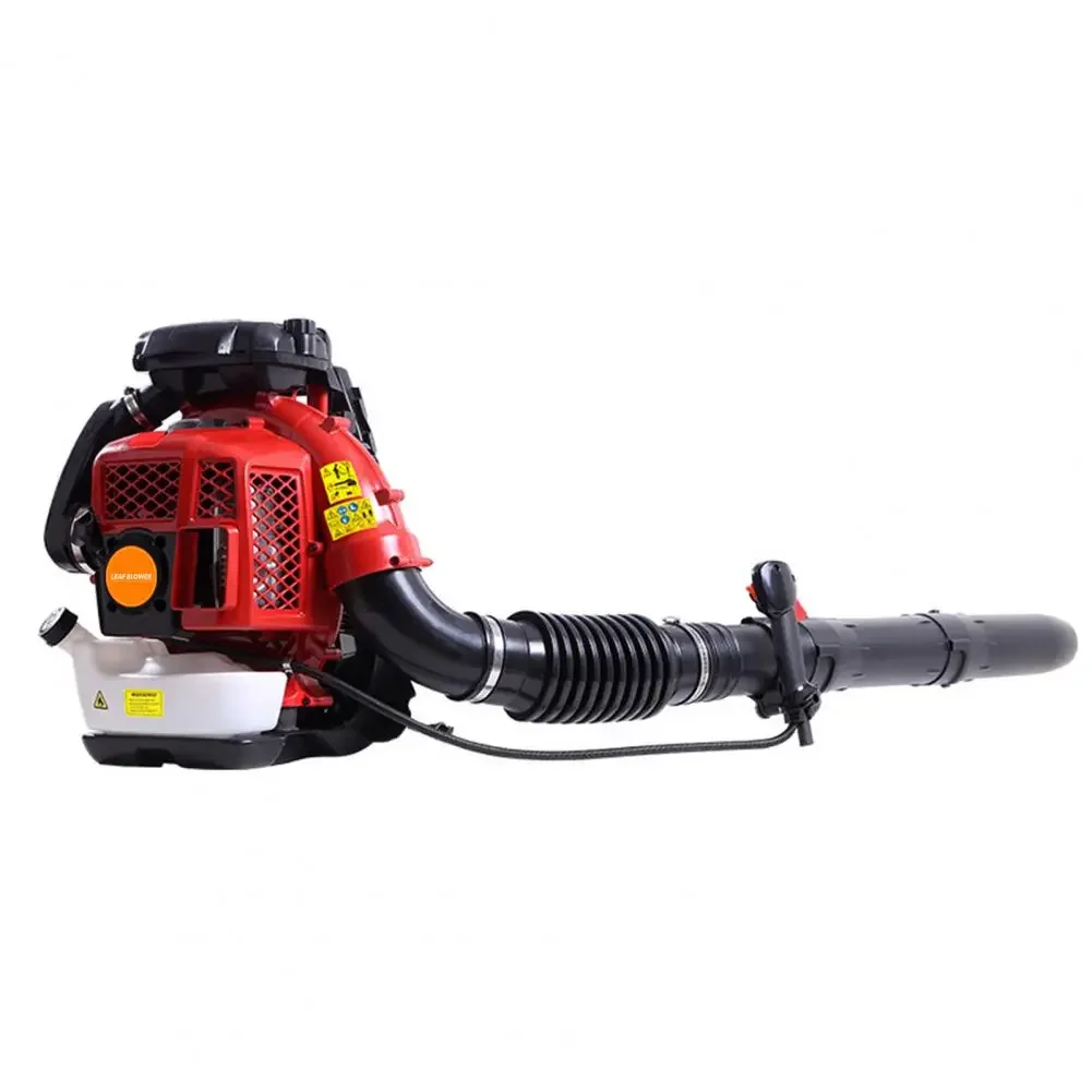 80CC Backpack Leaf Blower Gas Powered 2-Stroke Backpack Gas Blower Air-Cooled Lawn Blower