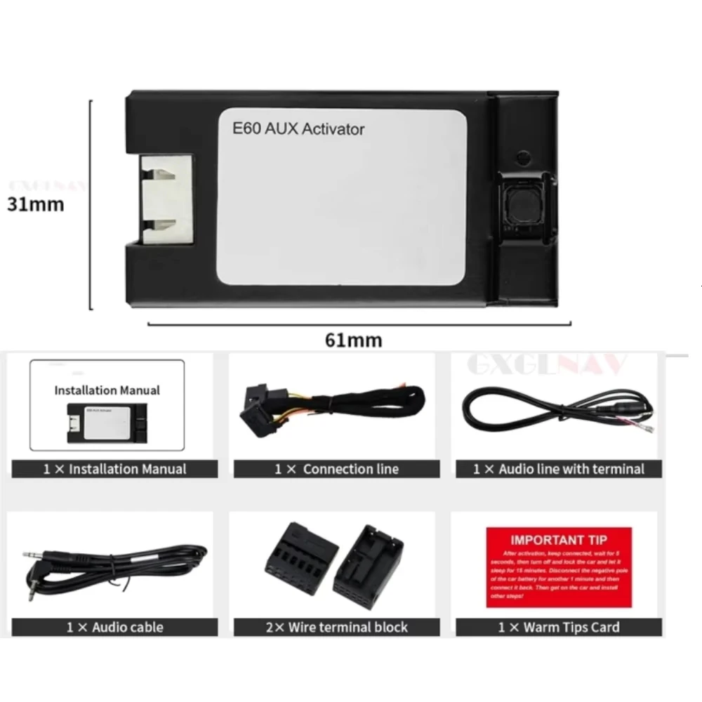 Car AUX Activator For BMW 5 Series E60 E61 E63 E64 CCC 2006 2007 2008 2009 2010 Fit For Original Car Without AUX