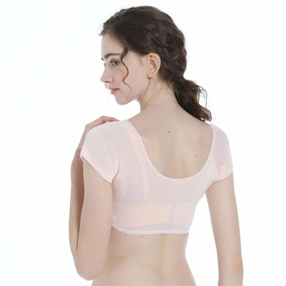 

Vest Elastic Breathable Comfortable Underarm Sweat Absorbent Shield Vest for Women Summer Daily Exercise Wear