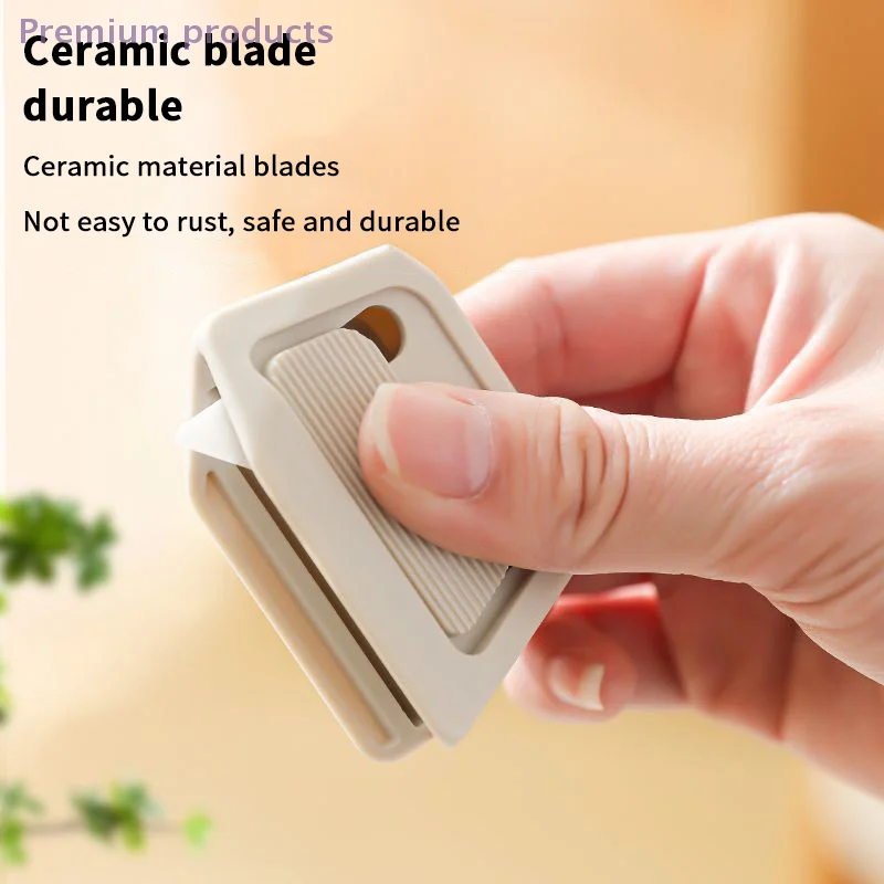 1/2 قطعة التلقائي قابل للسحب صندوق القاطع شفرة السيراميك المغناطيسي السلامة المحمولة افتتاح أداة للمنزل مكاتب المستودعات اللوجستية #4