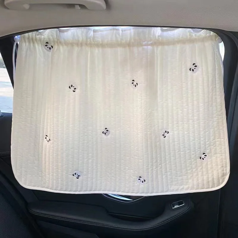 Panda Accessories 2023 Curtains For Car Sunshade Side Window Children Baby Sun Protection Cover Cartoon Slide Shades Vehicle