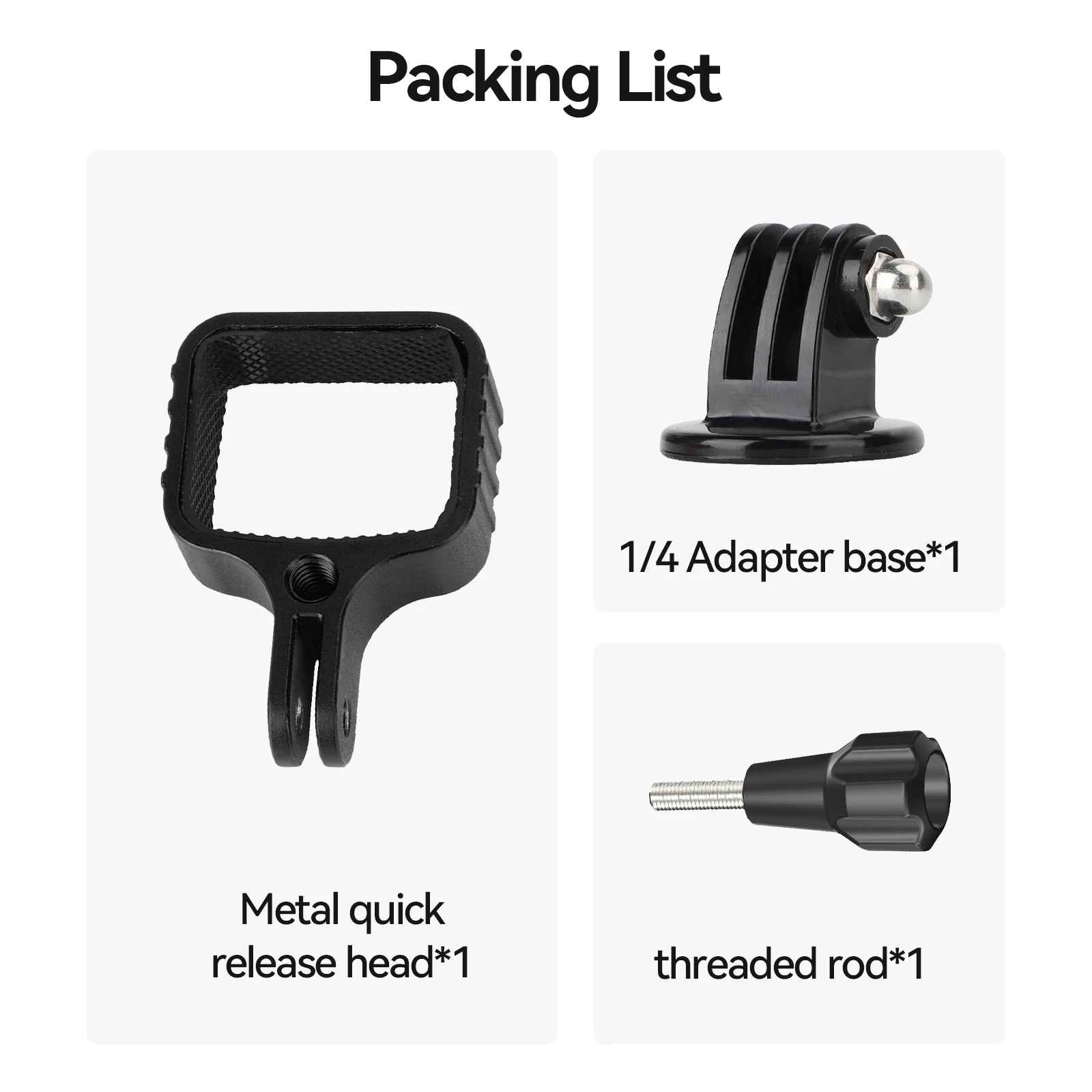 TELESIN Aluminiumlegering Snelkoppeling Verlengstukken Frame Twee Klauw Adapter 1/4 Schroef Voor DJI OSMO Pocket 3 Pocket 4