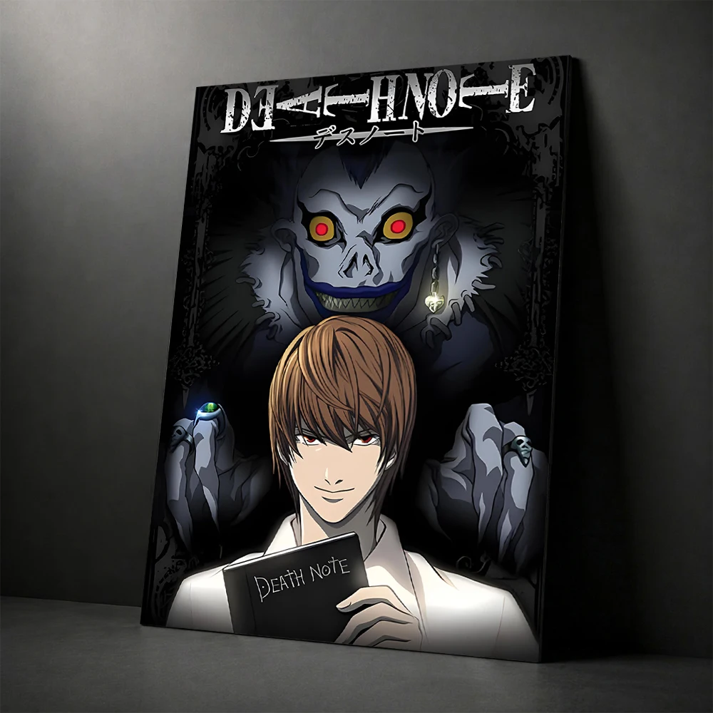 Póster de Anime D-Death N-Note, Póster de Pared Autoadhesivo Impermeable para Dormitorio/Sala de Videojuegos, Vida Familiar, Mascotas, Anime