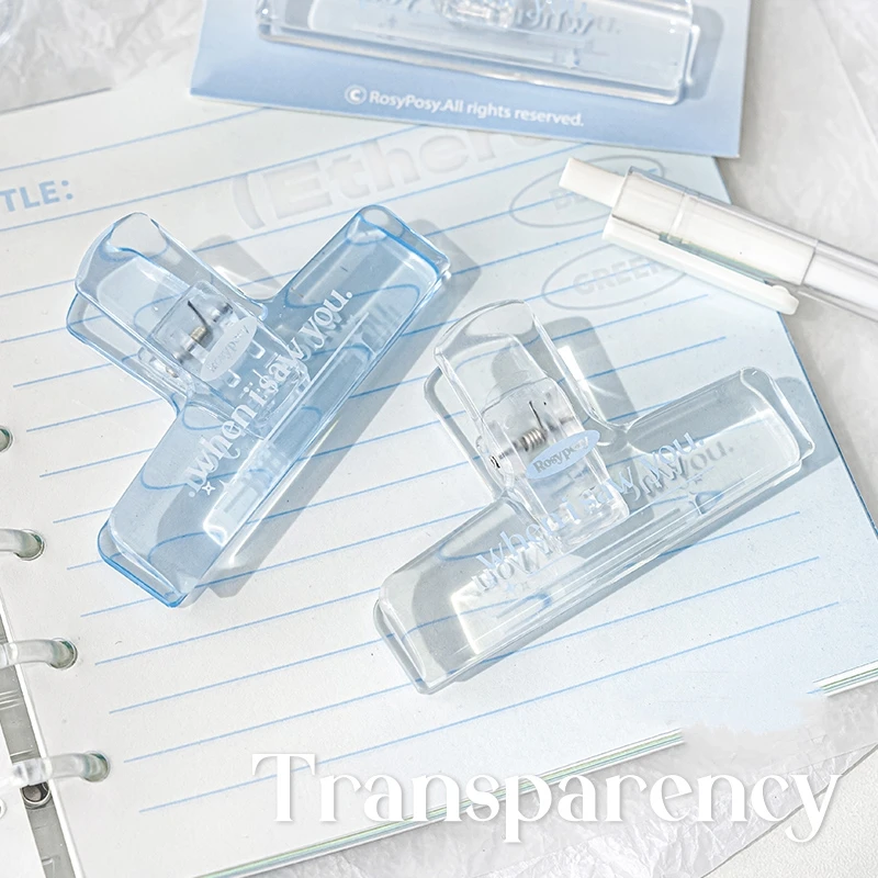 1pcs Saw You Series Paper Clip Acrylic Clear Design Memo Notes Ticket Holder Clamp Organizer Office School F7256