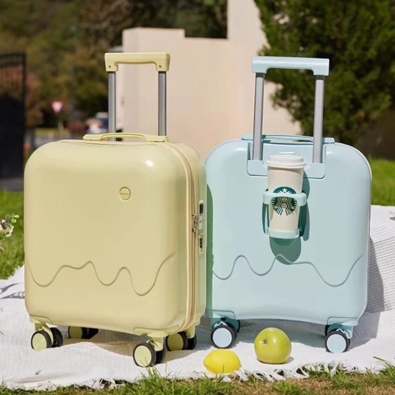 Small Children's Luggage 20 Inch Boarding Box Student Suitcase Kids Trolley Case Universal Wheel Can Sit and Ride Password Box